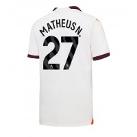 Camiseta Manchester City Matheus Nunes #27 Segunda Equipación Replica 2023-24 mangas cortas